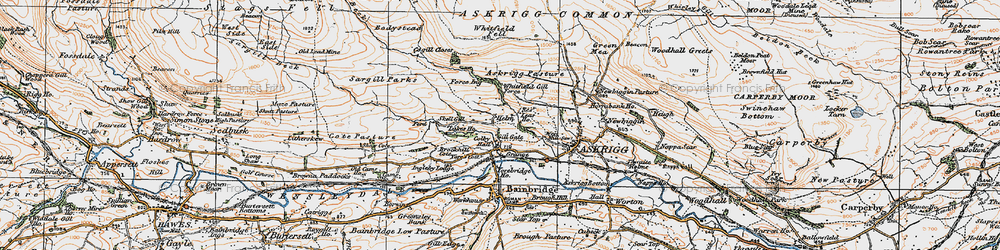 Old map of Helm in 1925