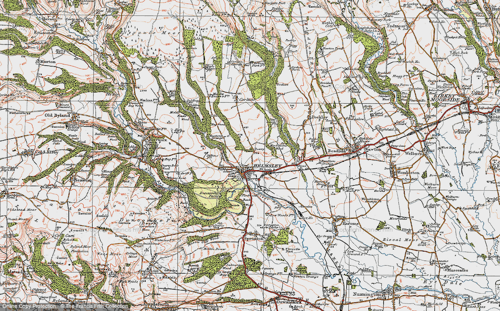 Old Map of Helmsley, 1925 in 1925
