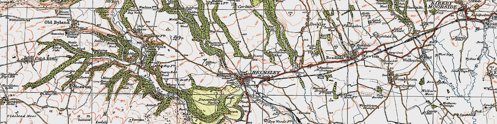 Old map of Helmsley in 1925