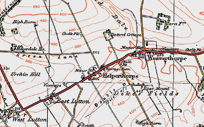 Old map of Helperthorpe in 1924