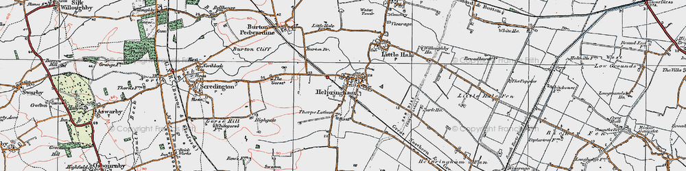 Old map of Burton Br in 1922