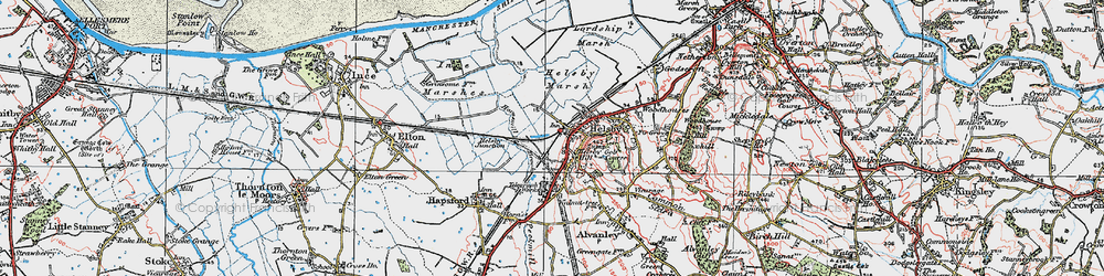 Old map of Helsby in 1924