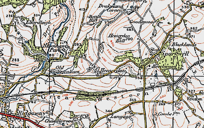 Old map of Hemerdon in 1919
