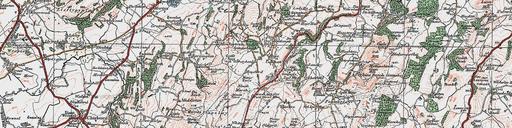Old map of Black Marsh in 1921