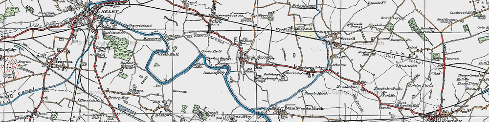 Old map of Hemingbrough in 1924