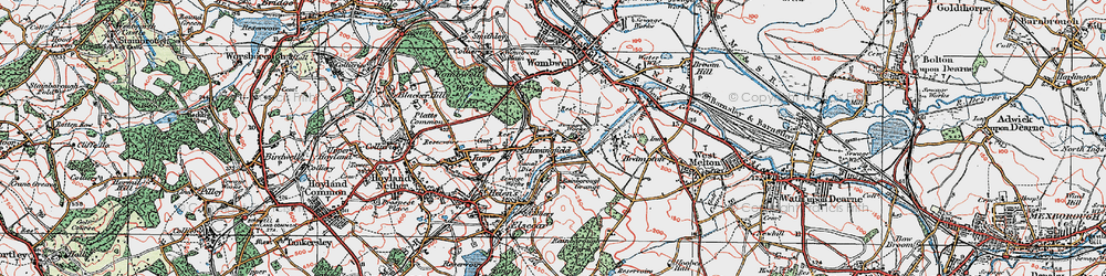 Old map of Hemingfield in 1924