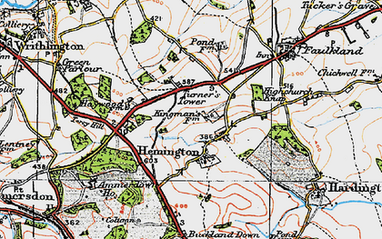 Old map of Hemington in 1919