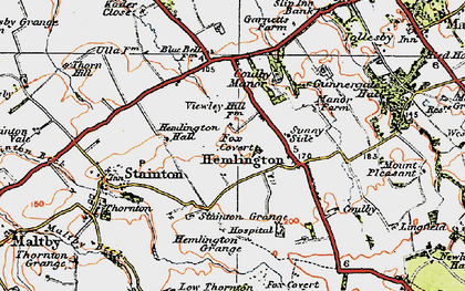 Old map of Hemlington in 1925