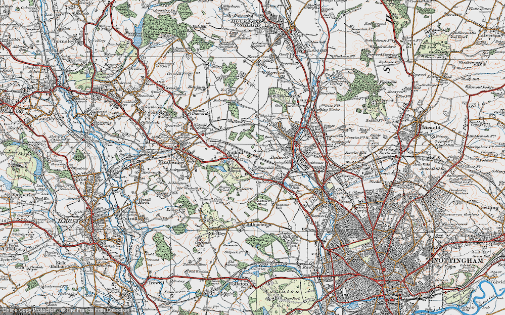 Old Map of Hempshill Vale, 1921 in 1921