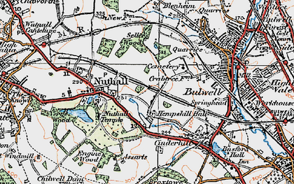 Old map of Hempshill Vale in 1921