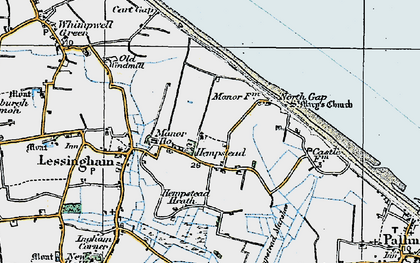 Old map of Hempstead in 1922