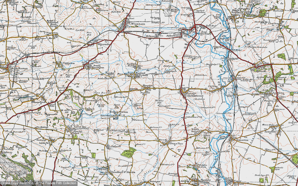 Old Map of Hempton, 1919 in 1919