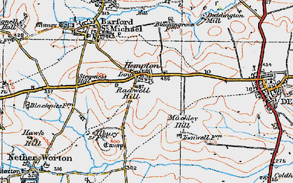 Old map of Hempton in 1919