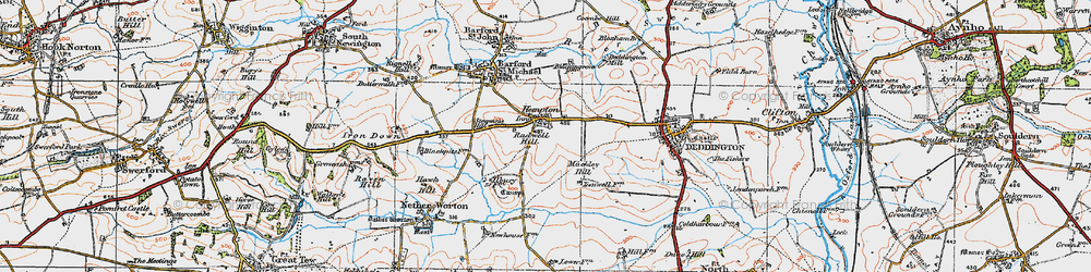 Old map of Hempton in 1919