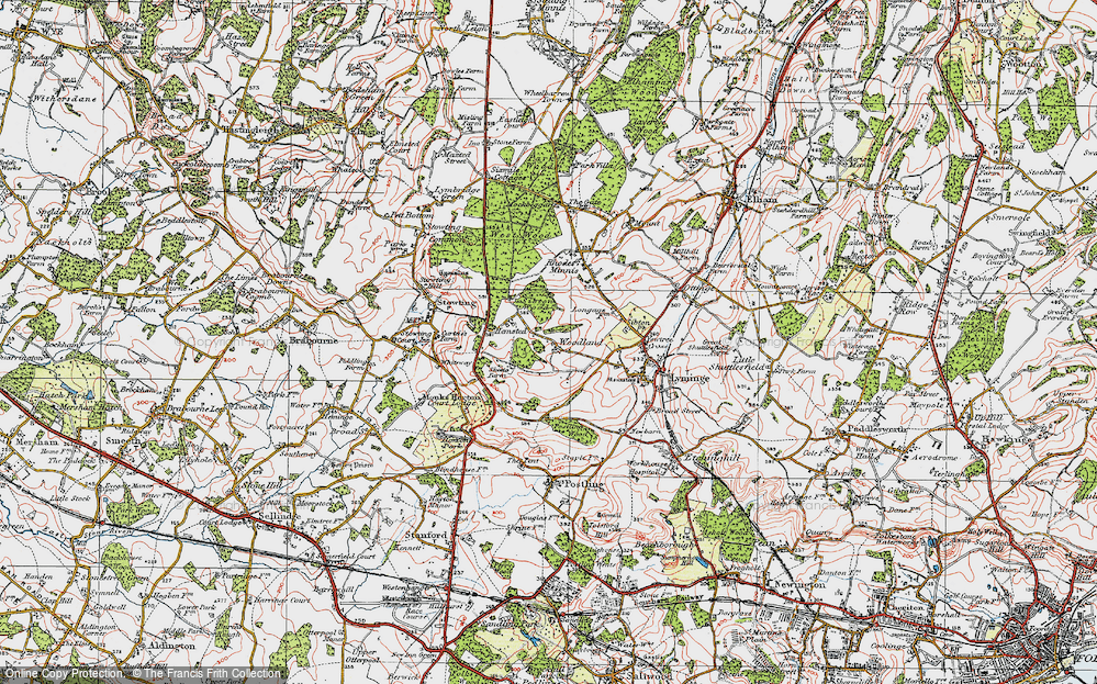 Old Map of Hemsted, 1920 in 1920