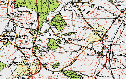 Old map of Hemsted in 1920