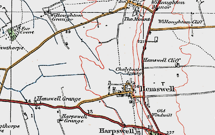 Old map of Hemswell in 1923