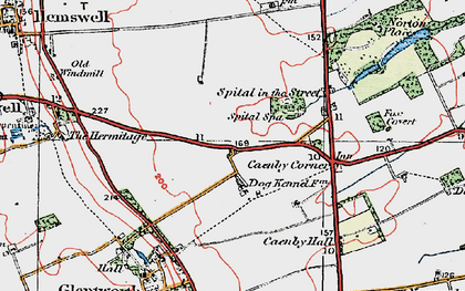 Old map of Normanby Cliff in 1923