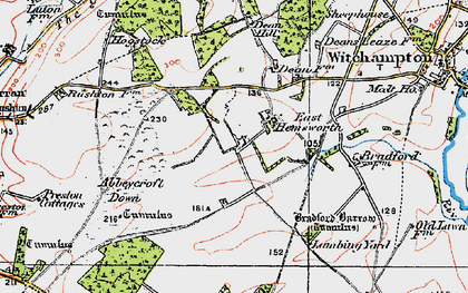 Old map of Hemsworth in 1919