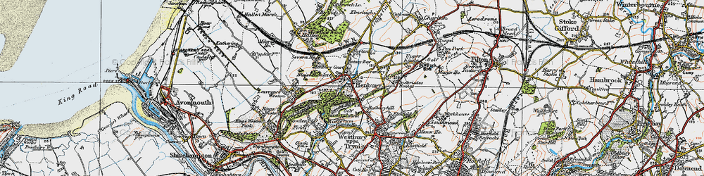 Old map of Henbury in 1919