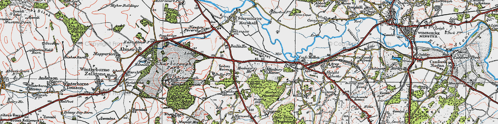 Old map of Henbury in 1919