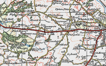 Old map of Henbury in 1923