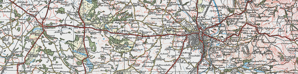 Old map of Henbury in 1923