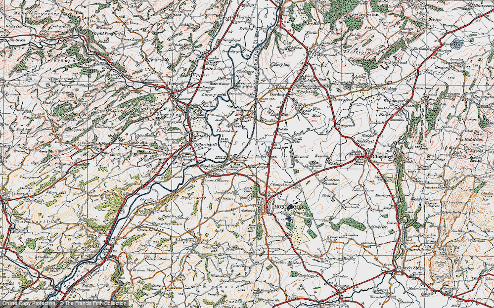 Old Map of Hendomen, 1921 in 1921