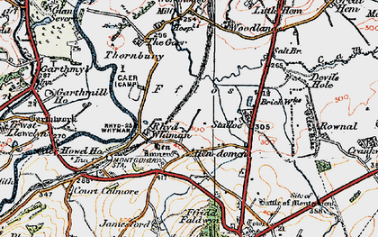 Old map of Caerhowel Hall in 1921