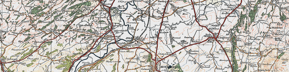 Old map of Caerhowel Hall in 1921