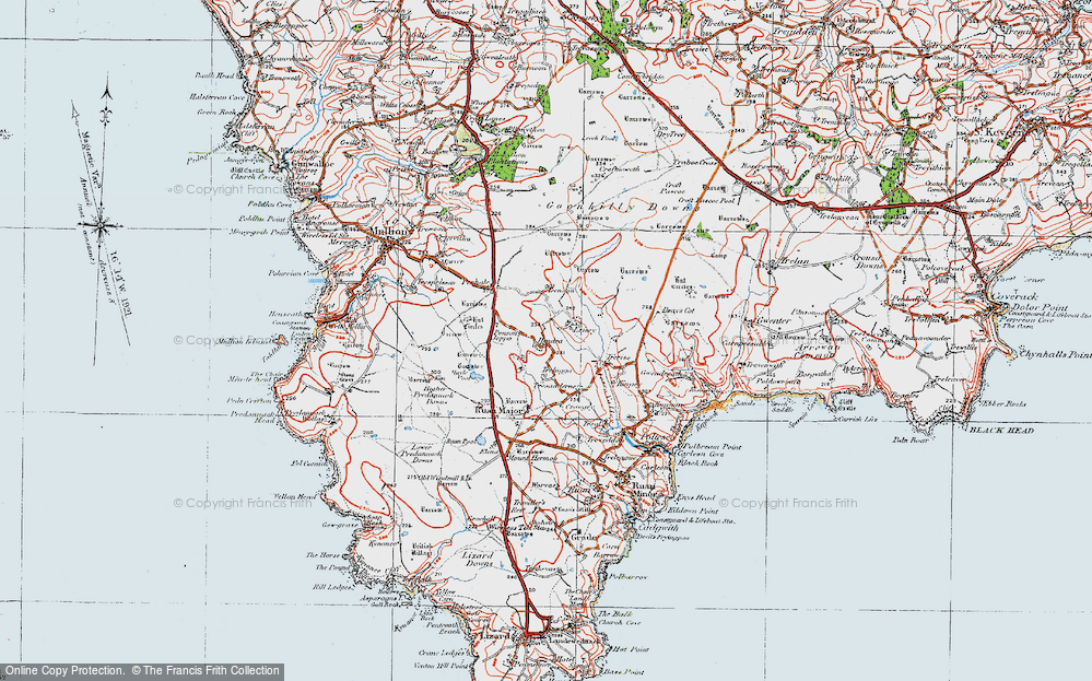 Old Map of Hendra, 1919 in 1919