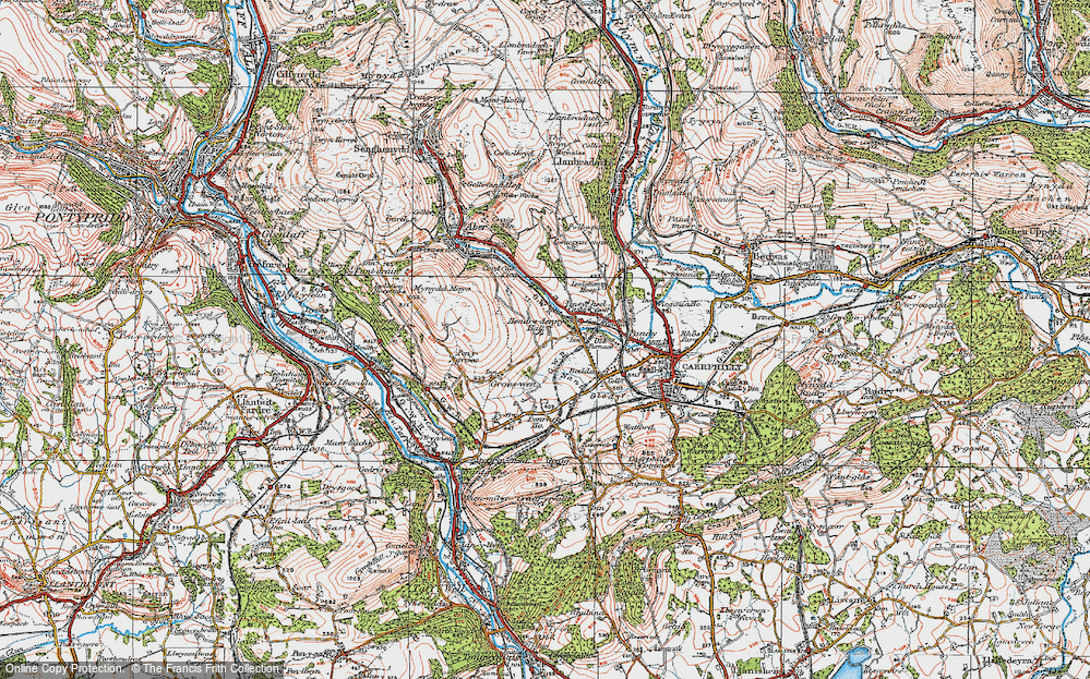 Old Map of Hendredenny Park, 1919 in 1919