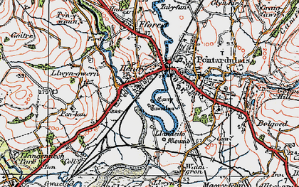 Old map of Hendy in 1923