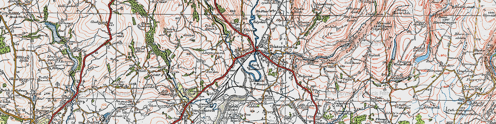 Old map of Hendy in 1923
