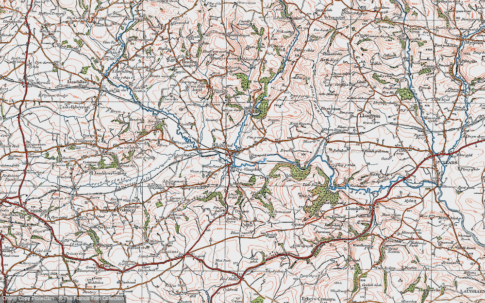 Old Map of Hendy-Gwyn, 1922 in 1922