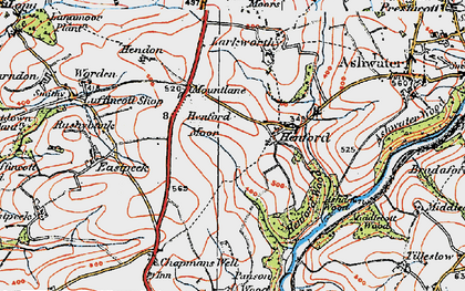 Old map of Henford in 1919