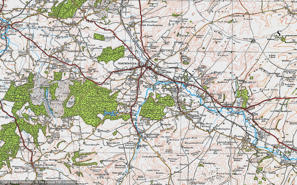 Old Map of Henfords Marsh, 1919 in 1919