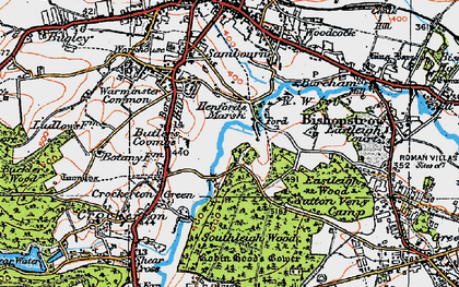Old map of Henfords Marsh in 1919