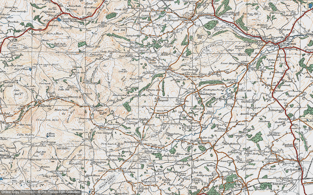 Old Map of Hengoed, 1919 in 1919