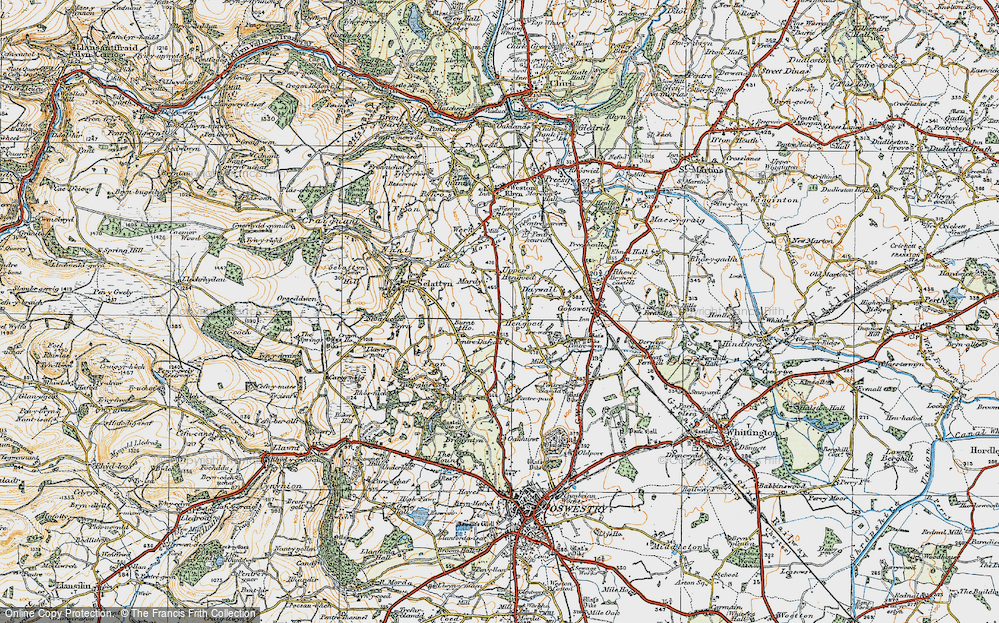 Old Map of Hengoed, 1921 in 1921
