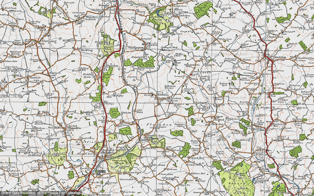 Old Map of Henham, 1919 in 1919