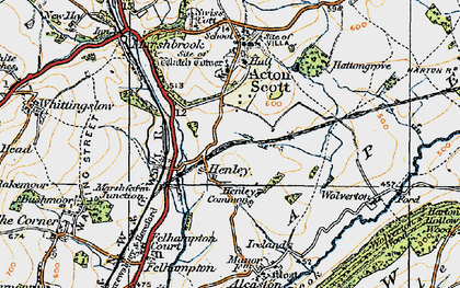 Old map of Henley Common in 1920