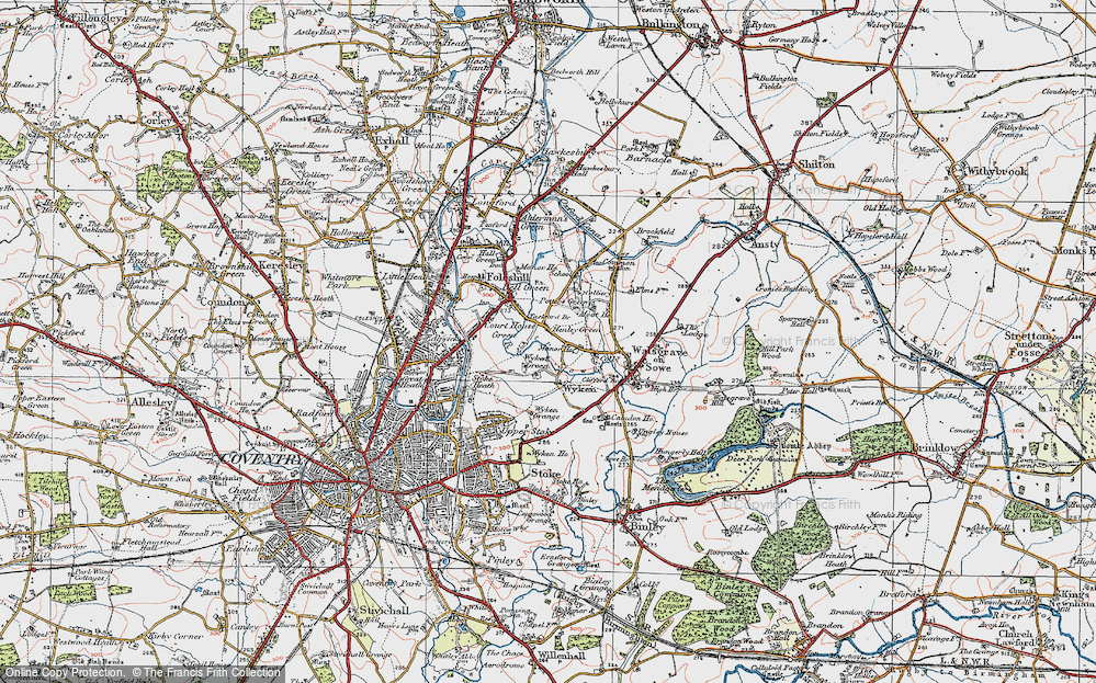 Old Map of Henley Green, 1920 in 1920