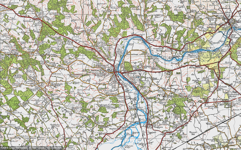 Old Map of Henley-on-Thames, 1919 in 1919