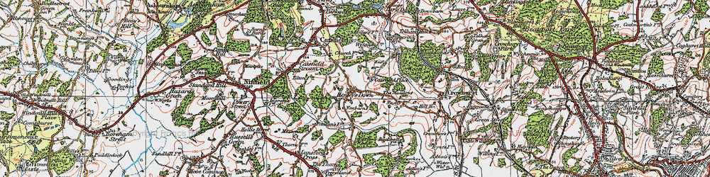Old map of Twisly in 1921