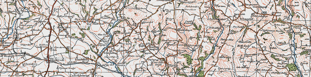Old map of Blaeweneirch in 1922