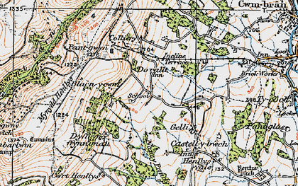 Old map of Henllys in 1919