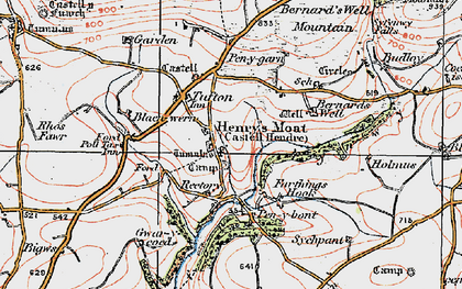 Old map of Blaen-wern in 1922