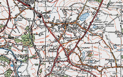 Old map of Yeadon Tarn in 1925