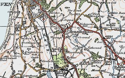 Old map of Hensingham in 1925